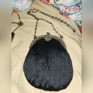 Black Pure Silk Christiana Bag